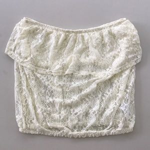 Lace Strapless Top
